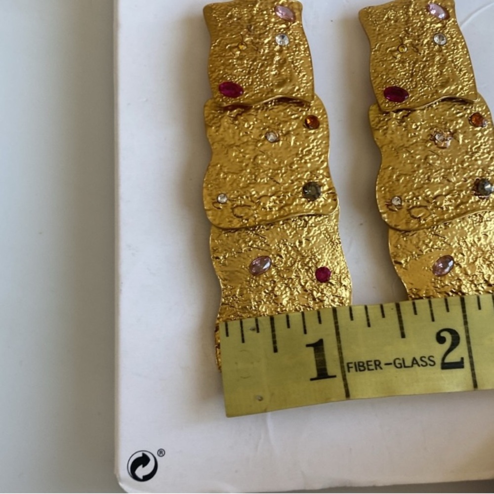 NWT Zara Maxi Gold Tone Earrings - Picture 10 of 11